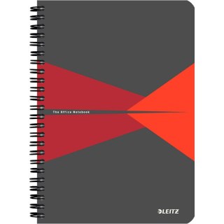KOŁONOTATNIK LEITZ OFFICE A5/90K LINIA CZERWONY