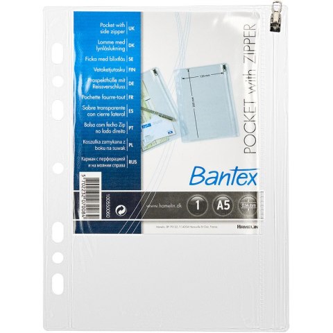 KOSZULKI Z SUWAKIEM BANTEX A5/140µm GROSZKOWE (10)