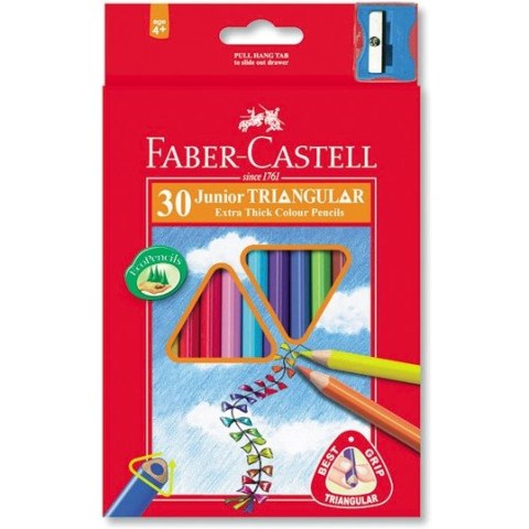 KREDKI TRÓJKĄTNE FABER-CASTELL 30 KOLORÓW