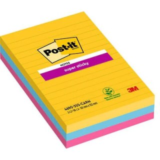 Karteczki Post-it Super Sticky 101x152mm linie Rio De Janeiro (3x90)