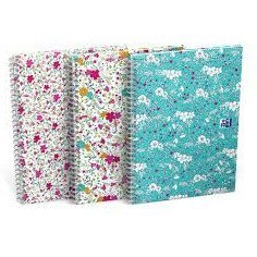 Kołozeszyt Oxford Floral A5/60k kratka mix kolorów