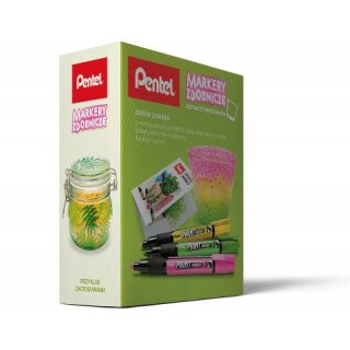 MARKERY OLEJOWE PENTEL MMP20 3 KOLORY+ŚWIECZNIK