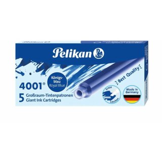 NABOJE ATRAMENTOWE PELIKAN DŁUGIE NIEBIESKIE 5szt
