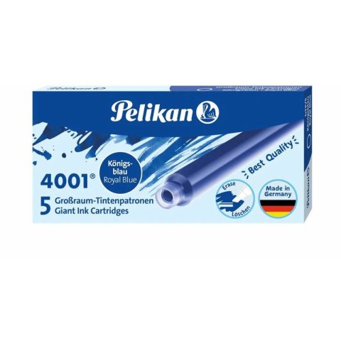 NABOJE ATRAMENTOWE PELIKAN DŁUGIE NIEBIESKIE 5szt
