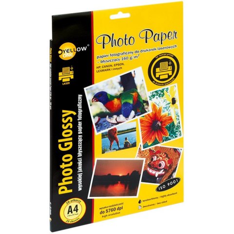 PAPIER FOTO YELLOW ONE A4 160g BŁYSK (20)