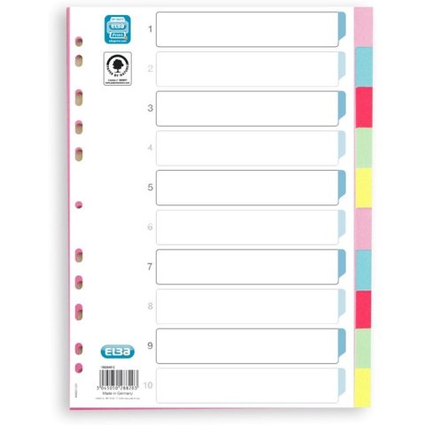 PRZEKŁADKI KARTONOWE ELBA A4 10 KOLORÓW