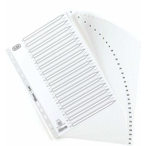 PRZEKŁADKI PP ELBA A4 1-31 BIAŁE