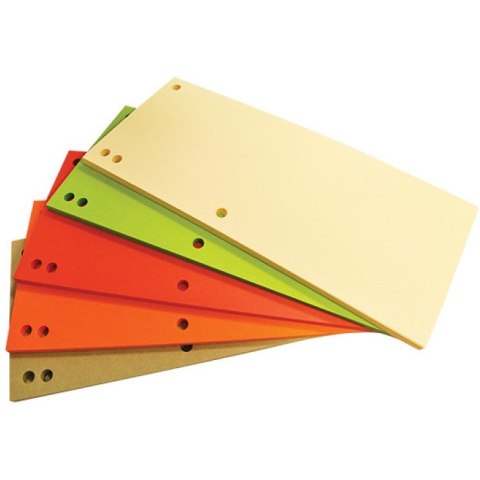 Przekładki kartonowe Office Products 1/3 A4 mix kolor 100szt