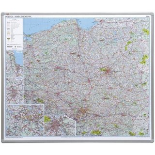 TABLICA MAPA DROGOWA POLSKI 102*120cm