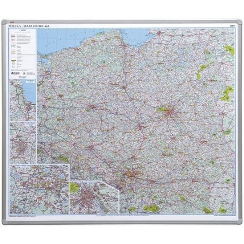 TABLICA MAPA DROGOWA POLSKI 102*120cm