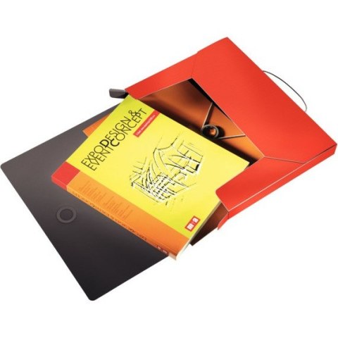 TECZKA Z GUMKĄ LEITZ SOLID 30mm CZERWONA