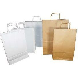 TORBA PAPIEROWA 24x10x36cm BIAŁA