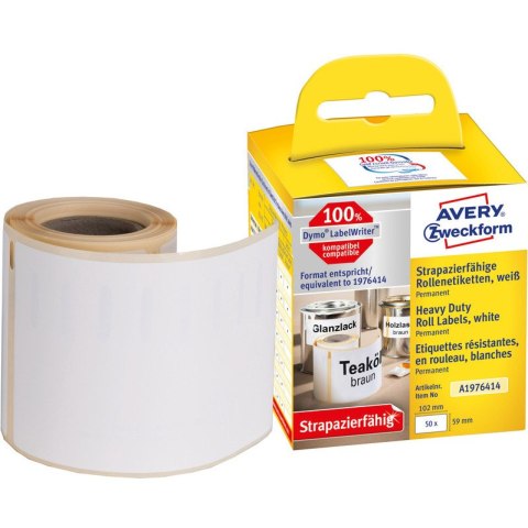 Etykiety na rolce Avery Zweckform 59x102mm Heavy Duty białe 50szt
