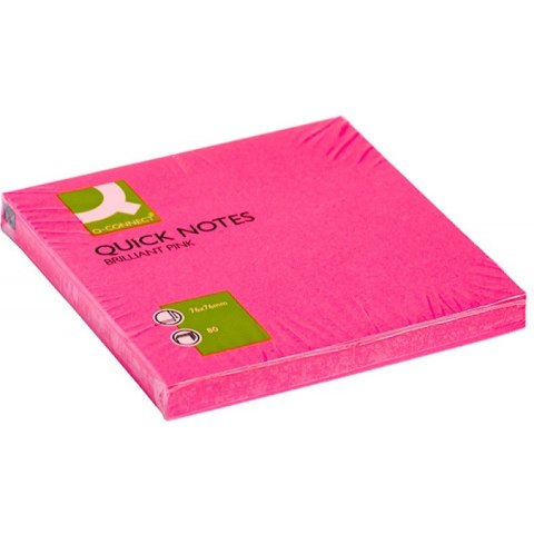 Karteczki Q-Connect 76x76mm różowe 75szt