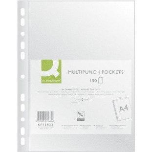 Koszulki Q-Connect A4/40µm groszkowe 100szt