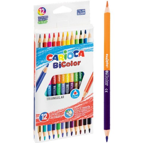 Kredki ołówkowe Carioca BiColor 24 kolory