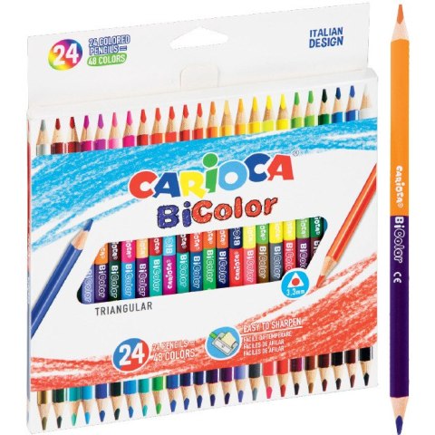 Kredki ołówkowe Carioca BiColor 48 kolorów