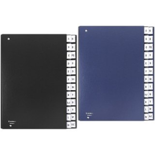 Teczka korespondencyjna Donu A4 A-Z czarna