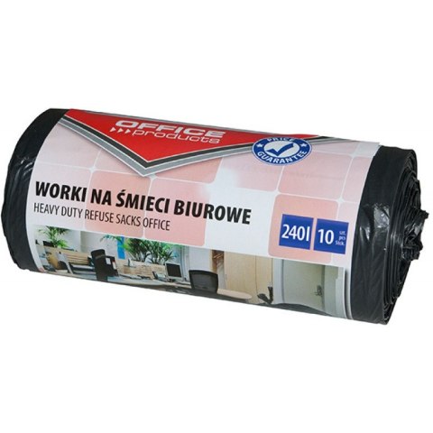 Worki na śmieci Office Products 240L LDPE czarne 10szt