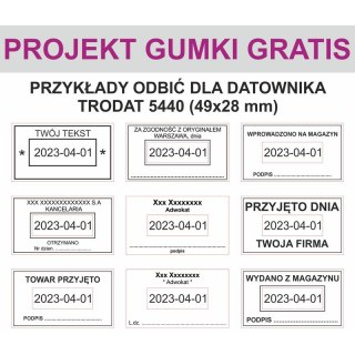 DATOWNIK TRODAT 5440 ISO 4 MM 49X28 MM WKŁADKA MIX 74570