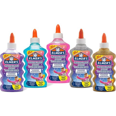 Klej w płynie Elmer's 177ml z brokatem różowy