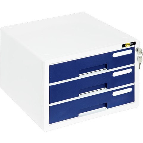 Pojemnik 3 szuflady Yellow One YL-SP03 biało-granatowy