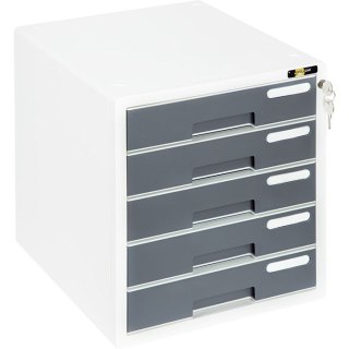 Pojemnik 5 szuflad Yellow One YL-SP05 biało-szary