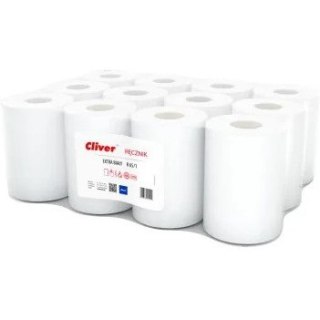 Ręcznik w rolce Cliver 65m 1w makulatura białe 12szt