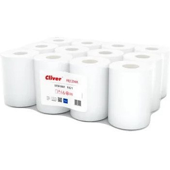 Ręcznik w rolce Cliver 65m 1w makulatura białe 12szt