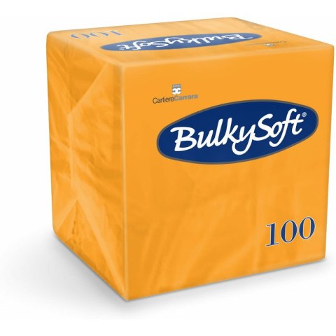 Serwetki BulkySoft 24x24cm 2w celulozowe pomarańczowe 100szt