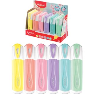 Zakreślacze Maped Fluo'Peps Pastel 4x6 kolorów 24szt