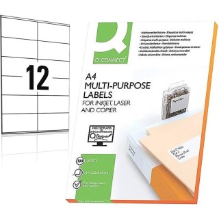 Etykiety Q-Connect A4 105x48mm białe 100szt