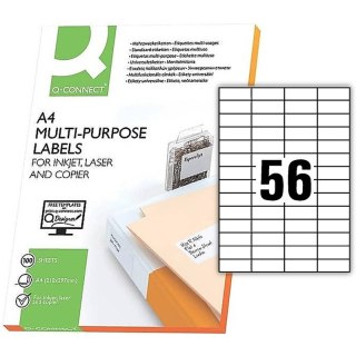 Etykiety Q-Connect A4 52.5x21.2mm białe 100szt