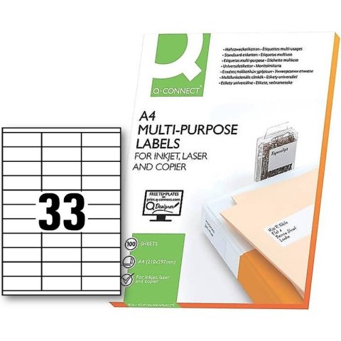 Etykiety Q-Connect A4 70x25.4mm białe 100szt