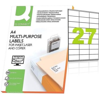 Etykiety Q-Connect A4 70x30mm białe 100szt