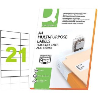 Etykiety Q-Connect A4 70x42.3mm białe 100szt