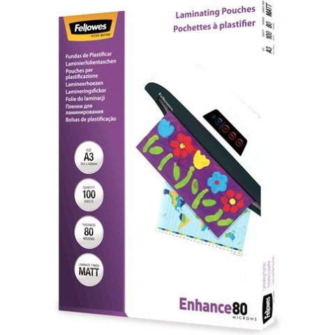 Folia laminacyjna Fellowes A4/80µm matowa 100szt