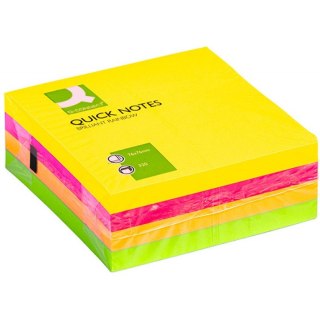 Karteczki Q-Connet Brilliant 76x76mm neon 4 kolory (4x80)