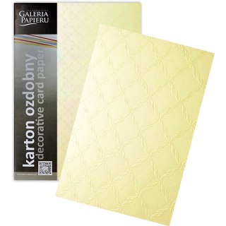 Karton ozdobny Galeria Papieru A4/220g Chic kremowy 20szt