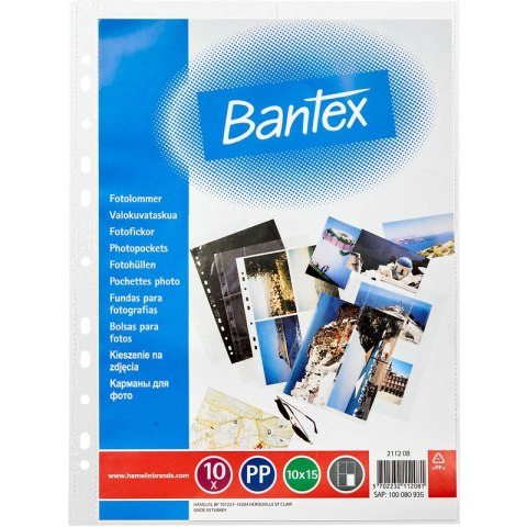 Koszulki na zdjęcia Bantex 10x15cm/100µm krystaliczne 10szt
