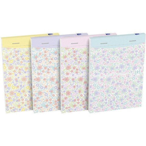 Notatnik Oxford Floral A6/80k linia mix kolorów