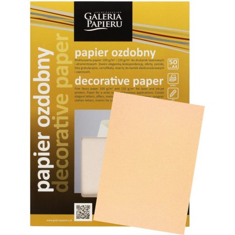 Papier ozdobny Galeria Papieru A4/120g Nature ciemnobeżowy 50szt
