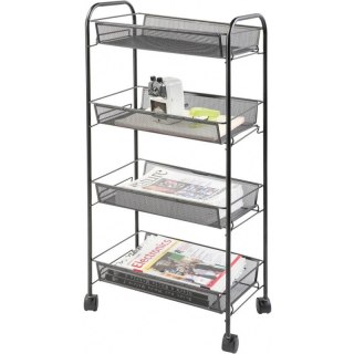 Stojak na dokumenty Q-Connect 4 półki metalowy czarny