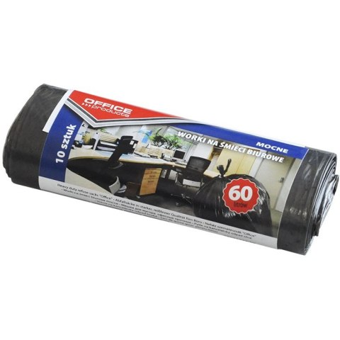 Worki na śmieci Office Products 60L LDPE czarne 10szt