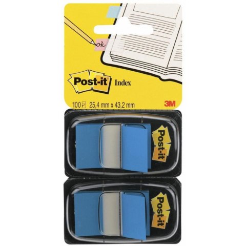 Zakładki Post-it 25.4x43.2mm niebieskie (2x50)