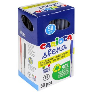 Długopisy Carioca Sfera czarne 50szt