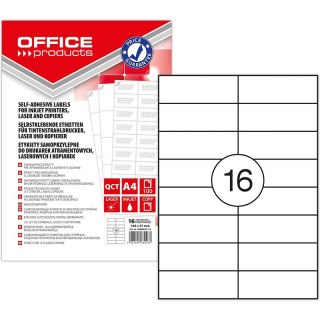 Etykiety Office Products A4 105x37mm białe 100szt