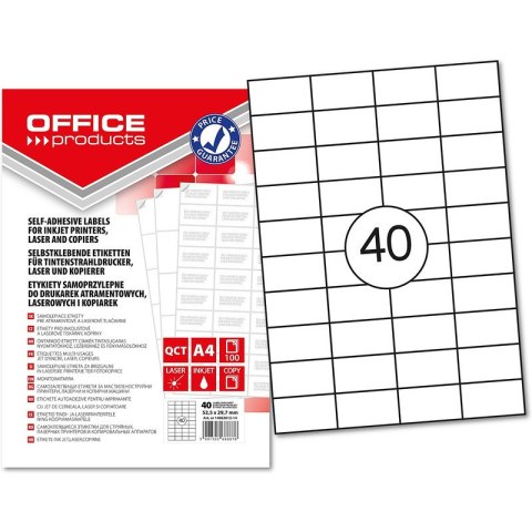 Etykiety Office Products A4 52.5x29.7mm białe 100szt