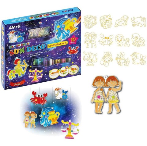 Farby witrażowe Amos Sun Deco 10.5ml x10 kolorów