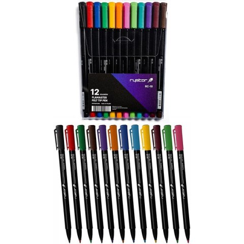 Flamastry Rystor RC-10 12 kolorów